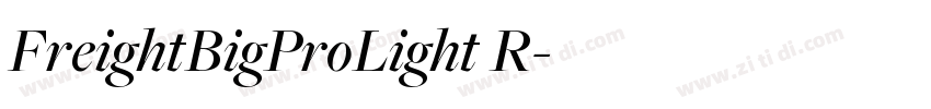 FreightBigProLight R字体转换